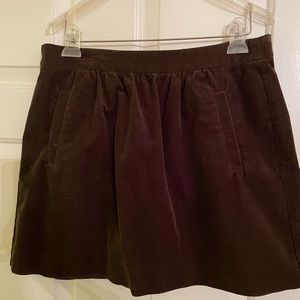 Chocolate brown corduroy skirt
